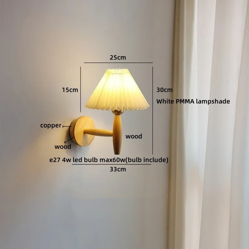 Helnys Nordic LED Wall Lamp Modern Staircase Lighting White Umbrella Mirror Light