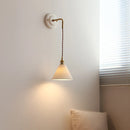 Helnys Ceramic LED Wall Sconce with Adjustable Copper Arm - Nordic Modern Style