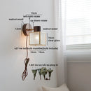 Helnys White Glass LED Wall Light Children's Room Modern Nordic Decor Bedside Lamp