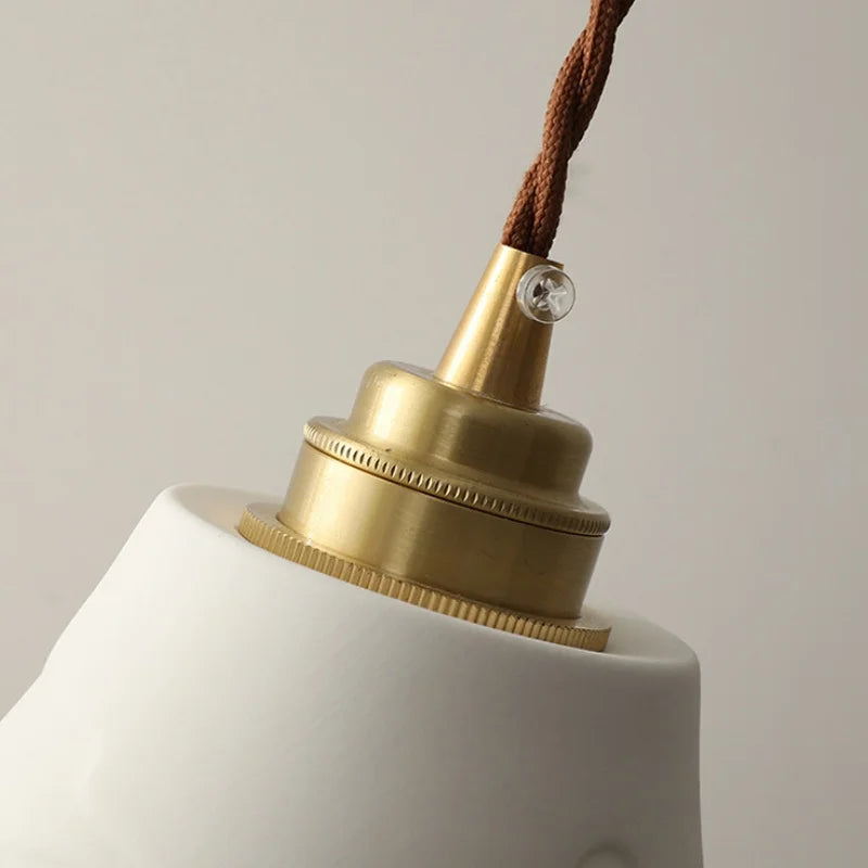 Helnys Ceramic LED Pendant Lamp Adjustable Modern Hanging Light Nordic Style
