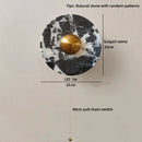 Helnys Round Stone LED Wall Lamp Sconce Shower White Ball G9 Bulb