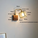 Helnys Cube Glass LED Wall Lights with Pull Chain Switch for Modern Decor