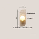 Helnys Modern Nordic Travertine Stone Wall Sconce LED Wall Light for Coffee Corridor