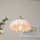 Helnys White Glass LED Pendant Lights: Adjustable Hanging Lamp for Aisle, Bedroom, Kitchen