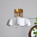 Helnys Milky Glass LED Ceiling Lamp Modern Indoor Lighting for Home and Living Room