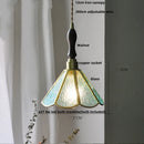 Helnys Blue Glass Wire Adjustable LED Pendant Light - Nordic Modern Hang Lamp