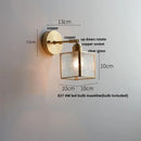 Helnys LED Glass Wall Light with Pull Chain Switch - Modern Nordic Style