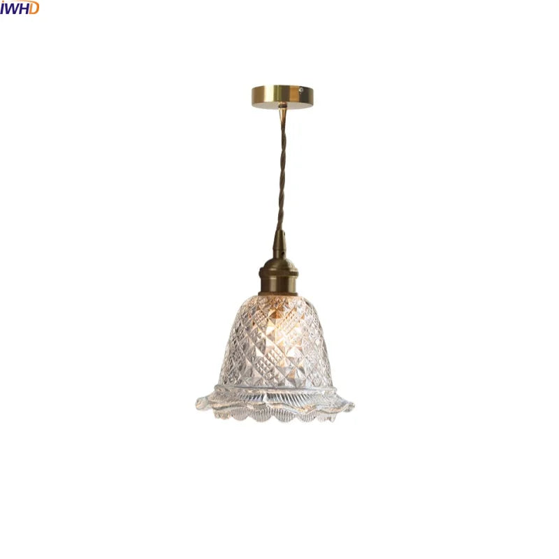 Helnys Nordic Glass LED Pendant Light Kitchen Island Modern Hanging Lamp