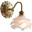 Helnys Copper Frosted Glass LED Wall Light Switch Indoor Lamp for Home Decor