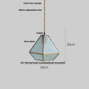 Helnys Japanese LED Glass Pendant Lamp Adjustable Hanging Light Fixtures