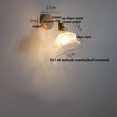 Helnys Rotating Glass Wall Light with Pull Chain Switch & LED - Modern Nordic Design