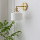 Helnys Ceramic E27 LED Wall Lamp Sconce with Pull Chain Switch - Nordic Modern Style