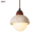 Helnys White Glass Ball LED Pendant Light - Modern Nordic Hanging Lamp