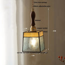 Helnys Tiffany Style Glass LED Pendant Light - Adjustable Hanging Fixture