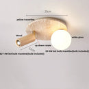 Helnys Modern LED Wood Yellow Travertine Ceiling Light Fixture