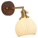 Helnys Nordic Walnut LED Wall Sconce Light for Bedroom Living Room Stair Bathroom