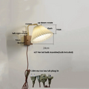 Helnys LED Wall Light Fixture Walnut Wood Copper Bedside Lamp Rotation Dining Room