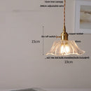 Helnys Glass LED Pendant Lamp with Adjustable Knob Switch