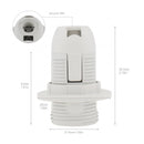 Helnys 2pc White E14 Socket Lamp Holder
