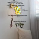 Helnys Round Glass LED Wall Lamps for Bedroom and Living Room