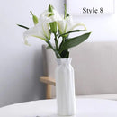 Helnys Nordic Ceramic-Style Flower Vase for Home Decor and Wedding Centerpieces