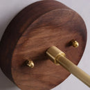 Helnys Glass Wall Light Fixture Modern Nordic Walnut Wood Lamparas