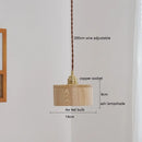 Helnys Nordic Modern Ash Walnut Wood Copper LED Pendant Lights for Home Indoor Decor