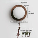 Helnys Wooden Bedside Wall Light | Japan Style LED Fixture for Bedroom Balcony