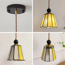 Helnys Adjustable LED Glass Pendant Lights - Modern Nordic Tiffany Copper Wood Hang Lamp