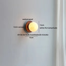 Helnys Nordic LED Wall Sconce Walnut Glass Ball Pull Chain Switch Wall Light