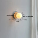 Helnys Nordic LED Wall Sconce Walnut Glass Ball Pull Chain Switch Wall Light
