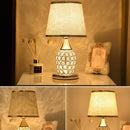 Helnys Crystal Table Lamp: Elegant & Modern Decorative Bedside Lighting