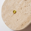 Helnys LED Wall Light Fixture Nordic Modern Yellow Travertine White Glass Bedside Lamp