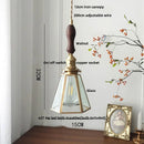 Helnys Tiffany Style Glass LED Pendant Light - Adjustable Hanging Fixture