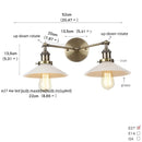 Helnys Industrial Vintage Bronze LED Wall Lamp, 2 Heads Clear Glass Stair Light