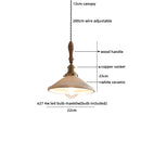 Helnys Ceramic Wood Handle LED Pendant Lamp - Japanese Style Indoor Decor
