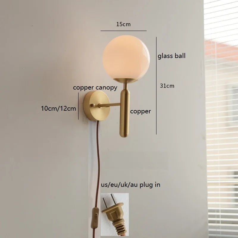 Helnys Moon Jupiter Copper Wall Lamp - Modern Nordic Home Decor
