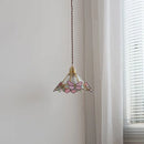 Helnys Butterfly Glass Pendant Lamp: Nordic Modern LED Hanging Light for Bedroom & Balcony