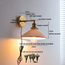 Helnys Nordic LED Wall Light White Ceramic Gold Brass Arandela