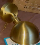 Helnys Nordic Copper Wall Sconce with Pull Chain Switch - Modern Indoor Lighting for Home