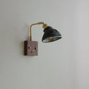 Helnys Clear Glass LED Wall Lights Kitchen Bedroom Modern Toggle Switch Bedside Lamp