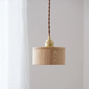 Helnys Nordic Modern Ash Walnut Wood Copper LED Pendant Lights for Home Indoor Decor