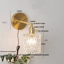 Helnys Walnut Wood LED Wall Sconce Modern Copper Pull Chain Switch Stair Light Fixtures