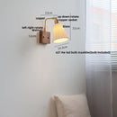 Helnys Rotatable Nordic Glass Wall Sconce with Pull Chain Switch