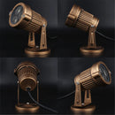 Helnys 3W LED Outdoor Landscape Spotlights in Bronze - Waterproof Cast-Aluminum Rustic Design