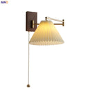 Helnys Right Totate LED Wall Lamp Beisde Pull Chain Switch Sconce Wandlamp