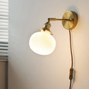 Helnys Pumpkin LED Wall Lamps Glass Nordic Modern Rotate Light