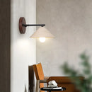 Helnys LED Wall Light Hotel Hallway Wood Pull Chain Iron Mirror Light
