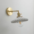 Helnys Ceramic LED Wall Lamp with Pull Chain for Bedroom Bathroom Mirror