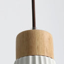 Helnys Natural Wood and Ceramic LED Pendant Light Fixture for Kitchen and Dining Room
